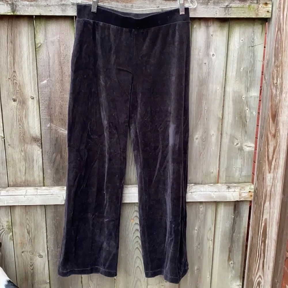 Basic Editions Velour Black Pants sz. S